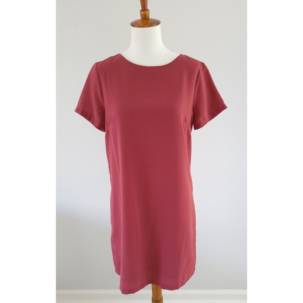 Lulus brick red shift dress size small